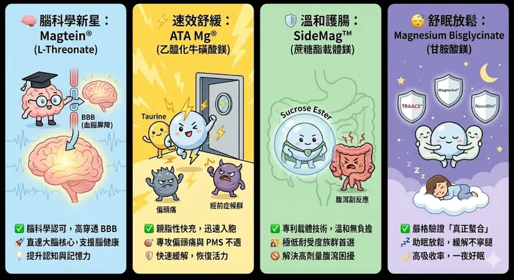 目前市場正從「通用型補充」轉向「生理功能特化」: 