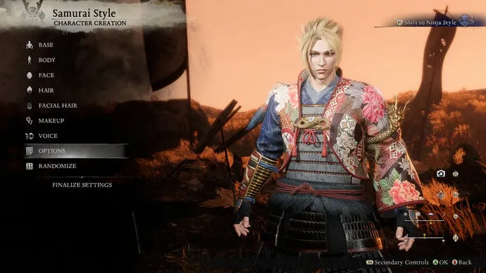 A Nioh 3 character who looks like Cloud, from Final Fantasy 7.