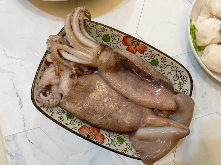 橘子魚魷魚串