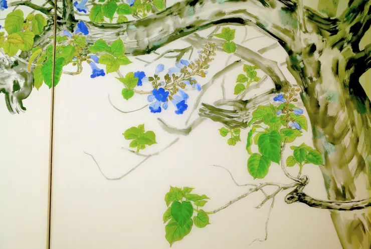  〈春律─向林玉山老師致敬／三月之晨〉局部－泡桐