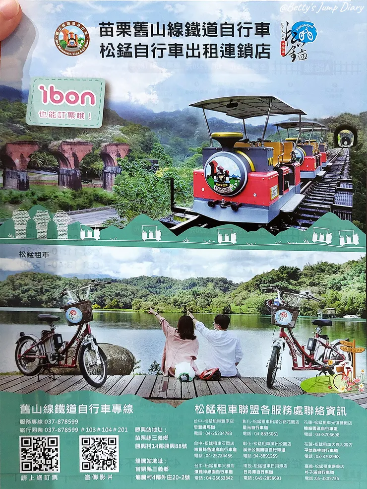 ▲苗栗三義-舊山線鐵道自行車C路線,龍騰站/圖片來源:Betty's Jump Diary