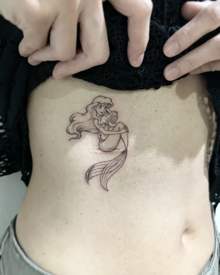 《小美人魚》Ariel－凱克刺青作品