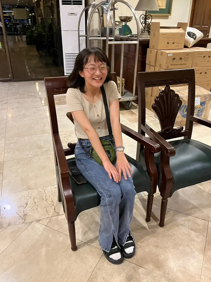 回到hotel 還沒清醒的me⋯