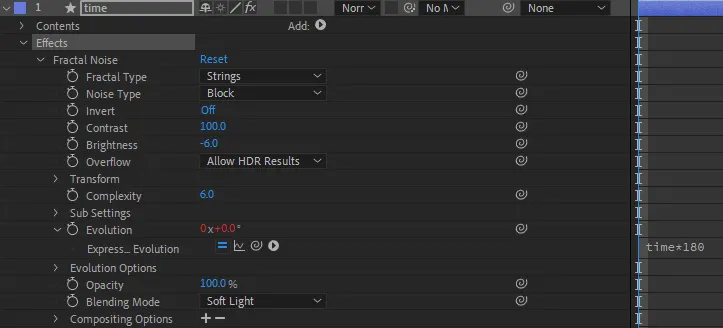 套用在效果中的 Evolution