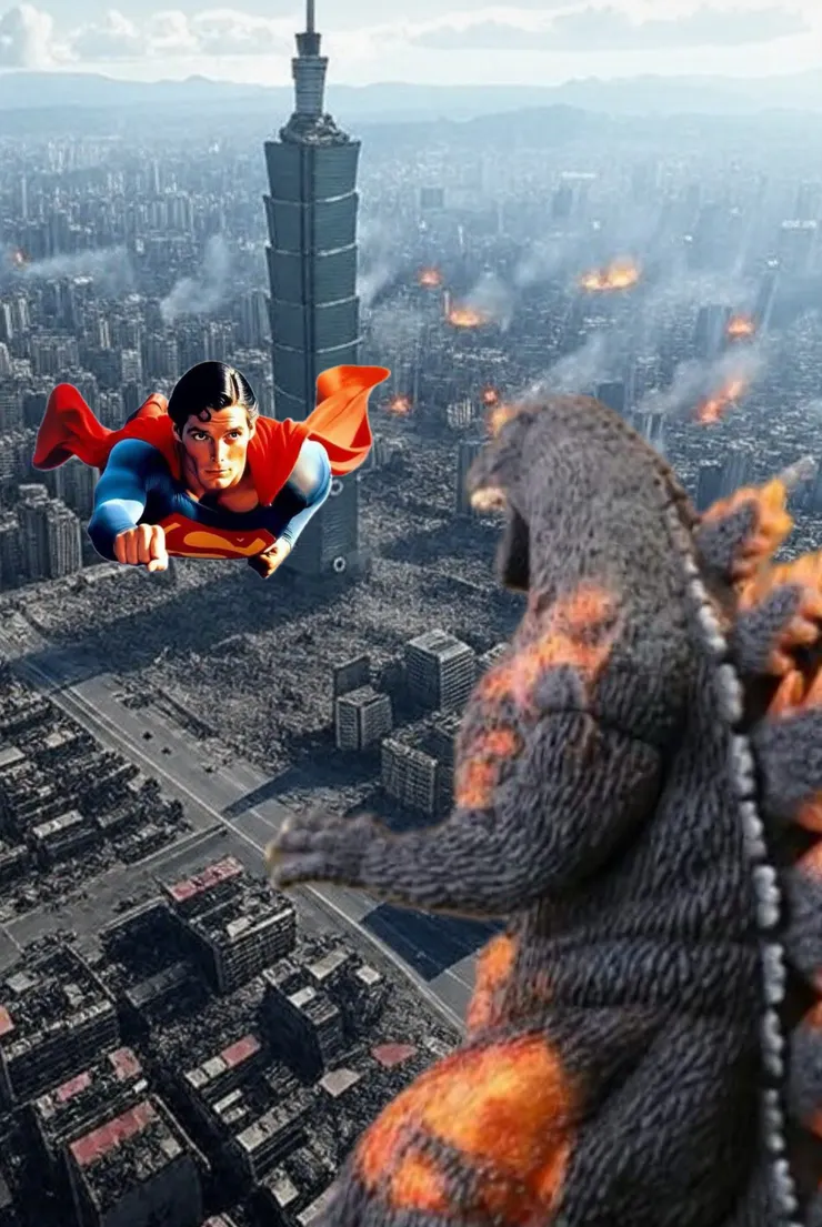 #超人 #浩克 #哥吉拉 