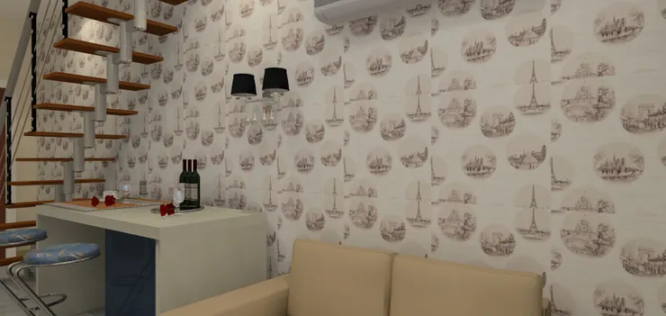 坐著沙發上伸手拿餐桌上的飲品也很方便。