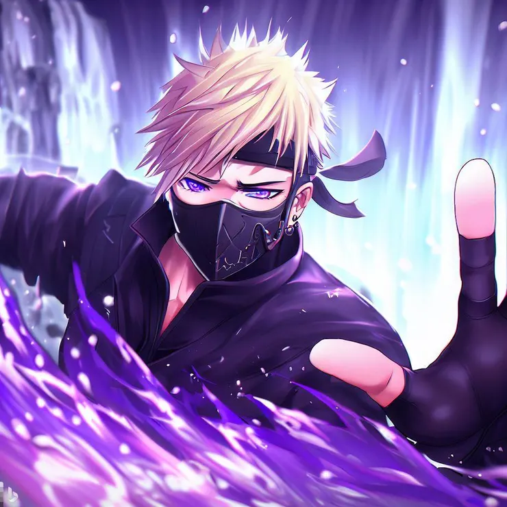 國皇在瀑布中修行