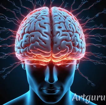 AI合成圖, 抱歉嚇到大家..本想讓做AGI與人腦對比..難為AI了哈