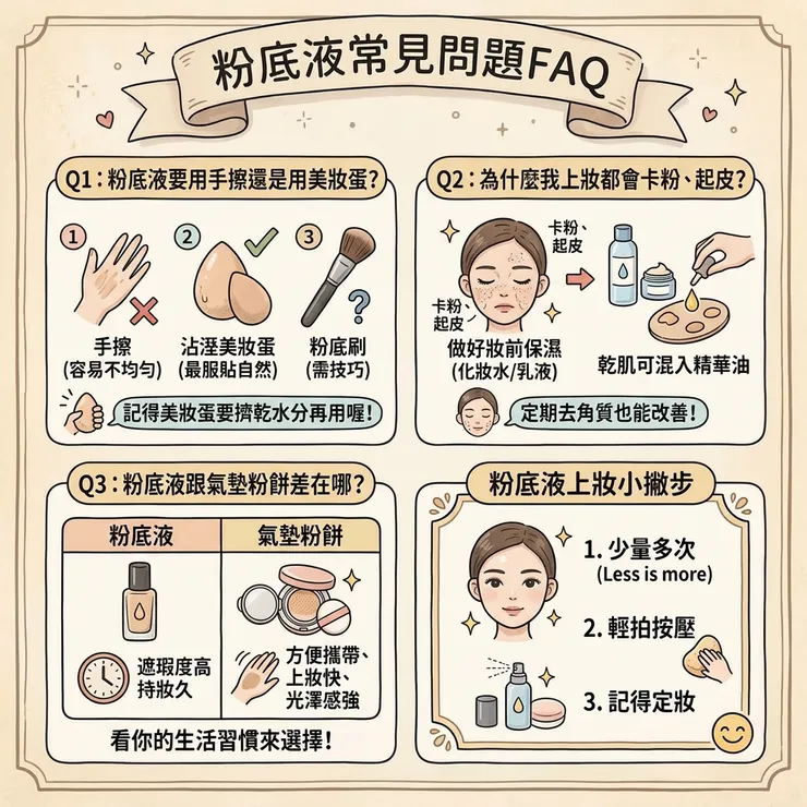 粉底液常見問題FAQ