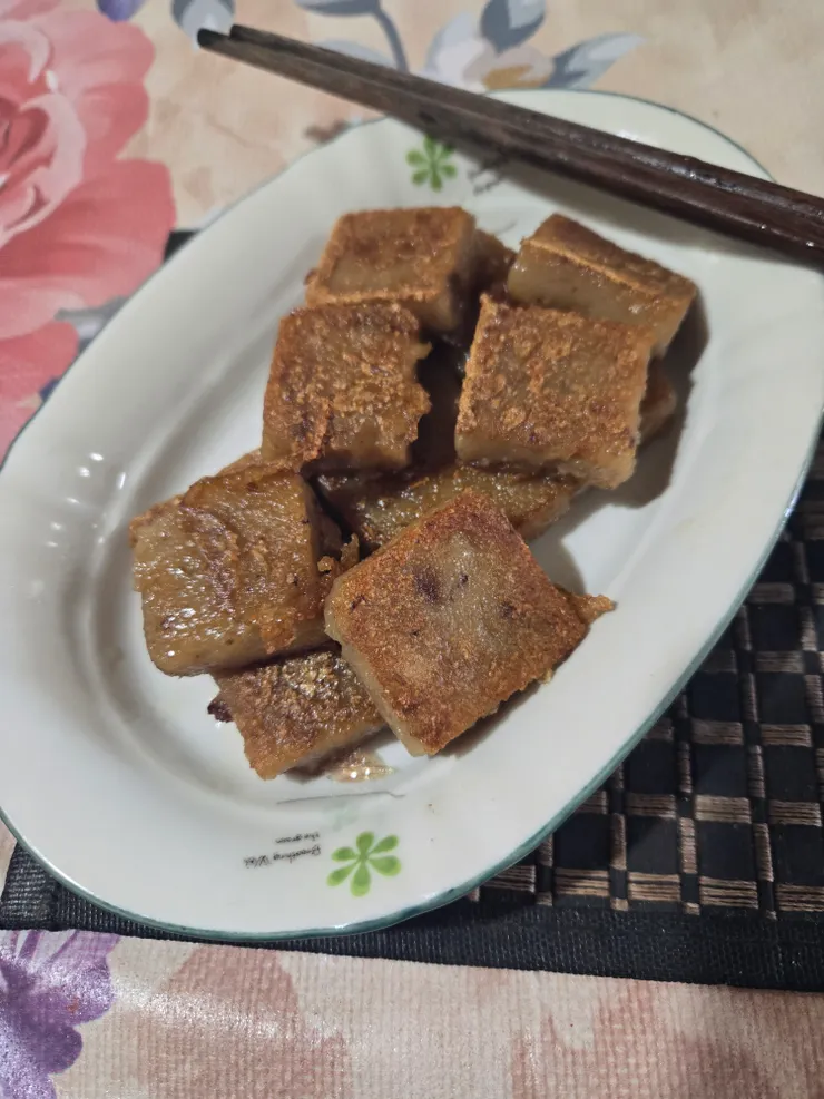 煎好真的很像煎過年的黑糖年糕