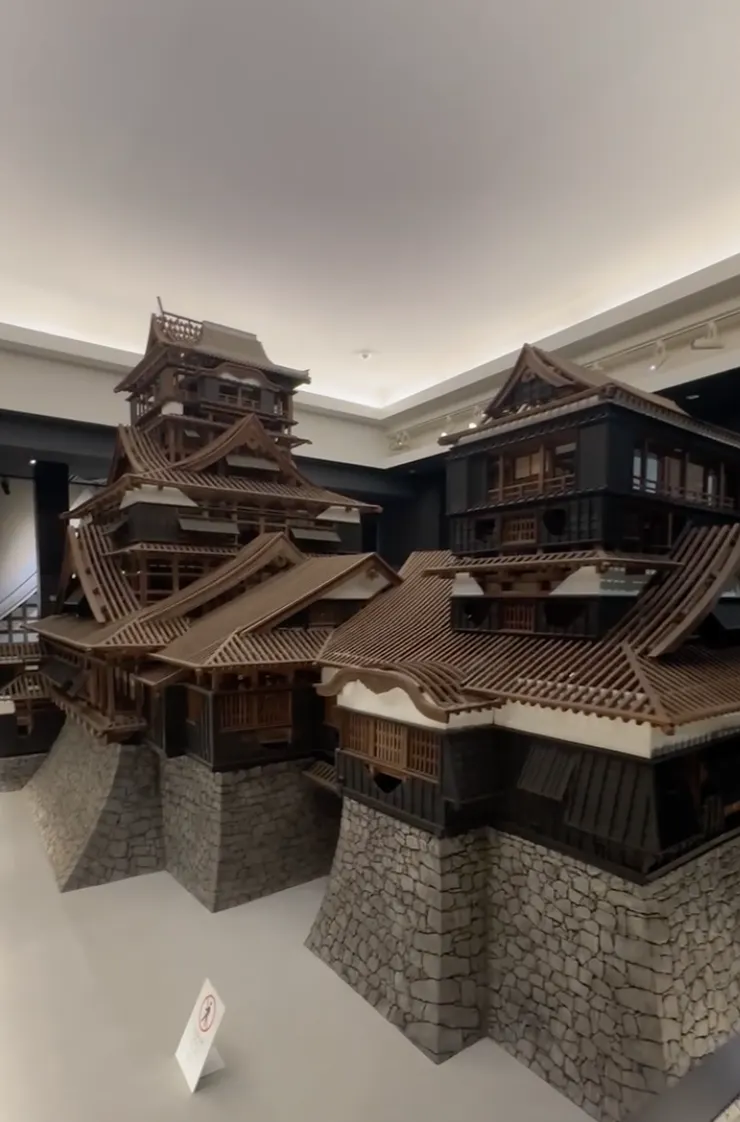 熊本城大天守內展示的建築結構模型