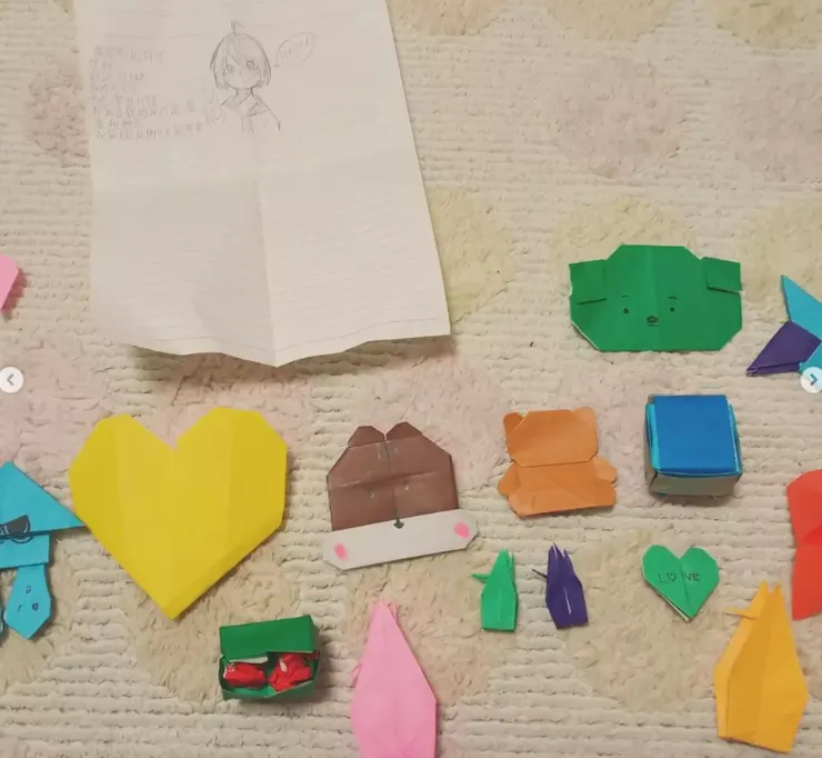 日本學生送的摺紙