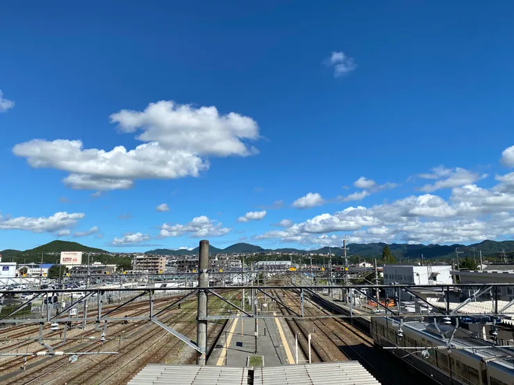 車站連接道望出去的好天