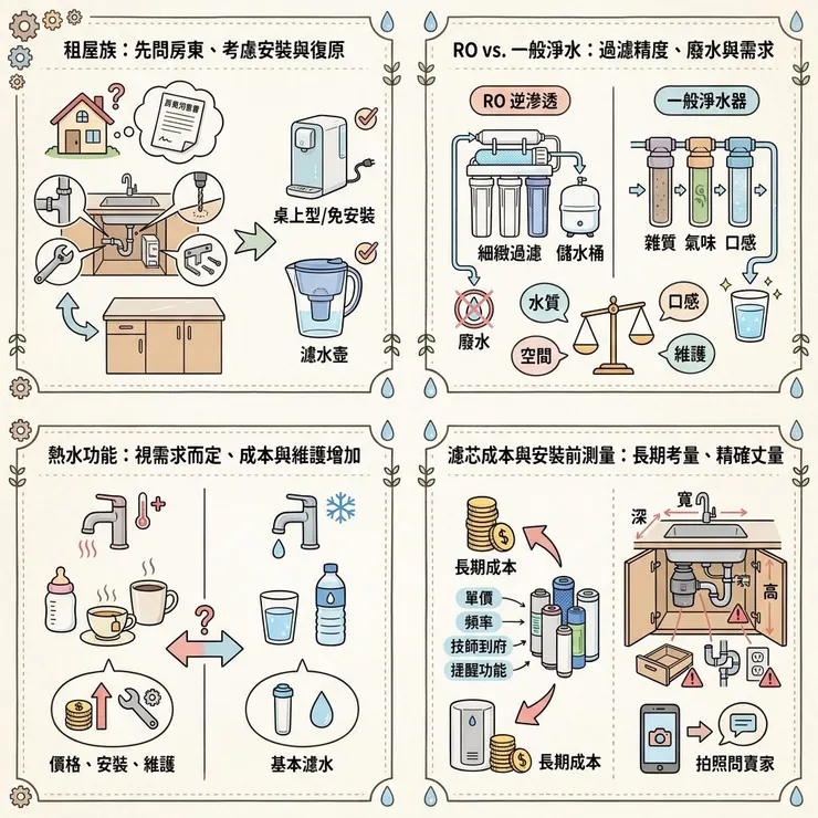 廚下飲水機常見問題：RO、安裝、濾芯一次看