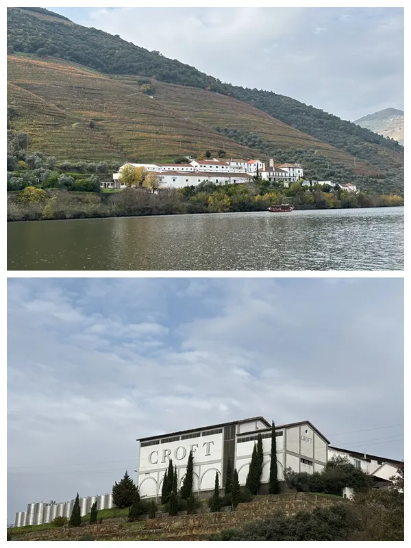 在這個適合釀造波特酒的河谷地區，在河上也能仰望到酒廠。