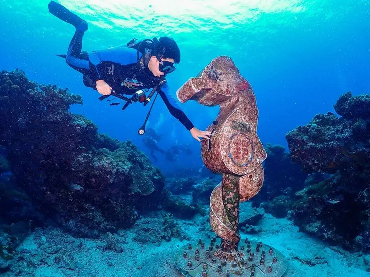 綠島豆丁海馬海底郵筒，照片來自台東觀光旅遊網。