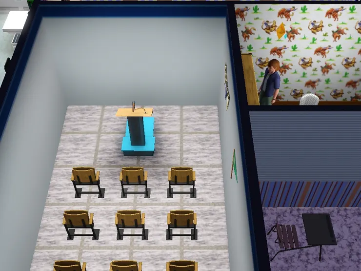 電腦房旁是另一個房間。