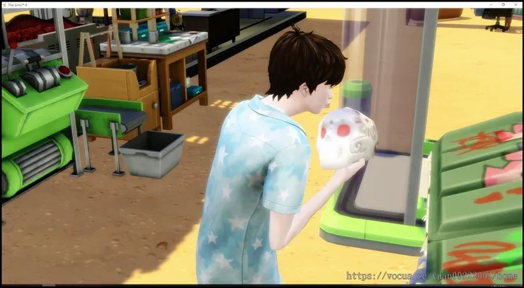 因為太無聊就讓＋５吃（喝？）這個骷髏頭。