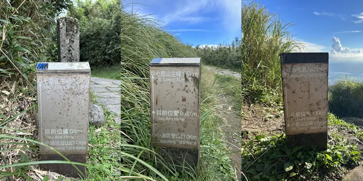 我真的是一步一步爬上去的啦！從小油坑到七星山主峰，40分鐘！我真的很會走路（笑）