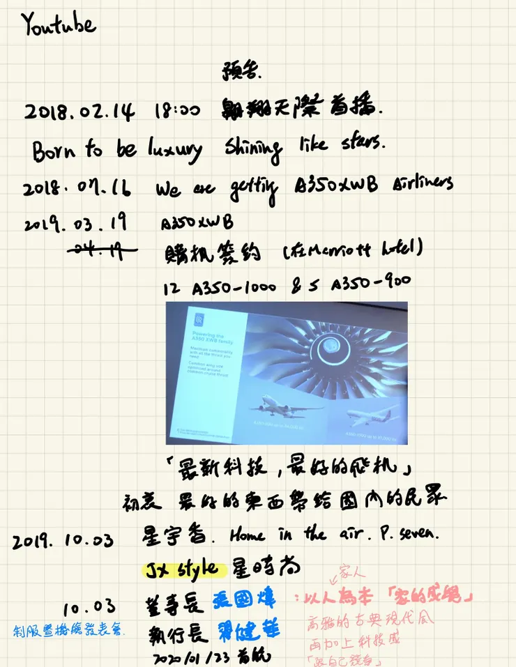 星宇航空培訓機師準備：筆記大公開與連結分享／圖源：陳穩／筆記中截圖來自星宇航空影片