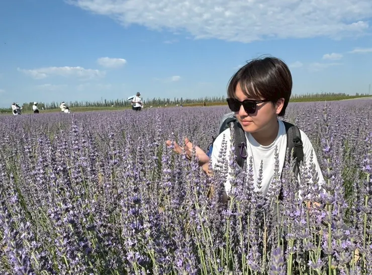 可惜薰衣草田沒有想像中大,但拍照起來還是很廣闊