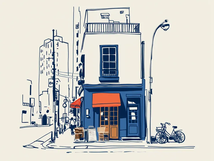 日本街頭的咖啡店