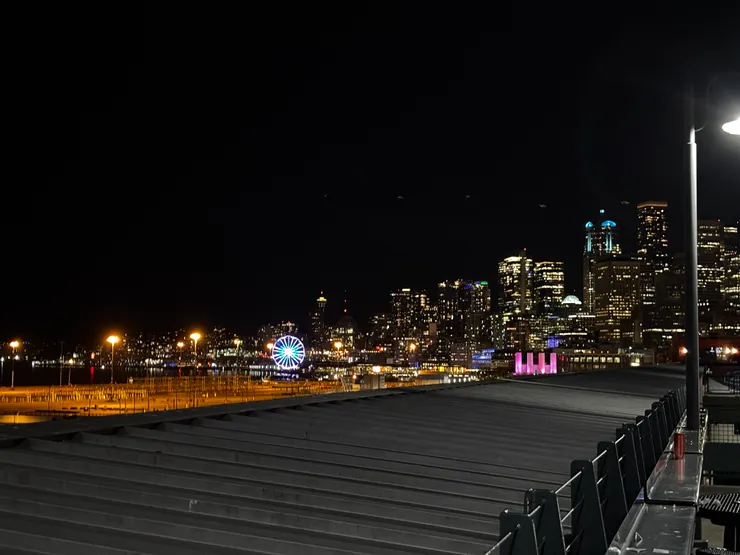 晚上西雅圖的夜景