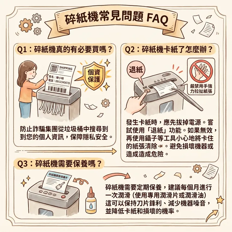 碎紙機常見問題FAQ