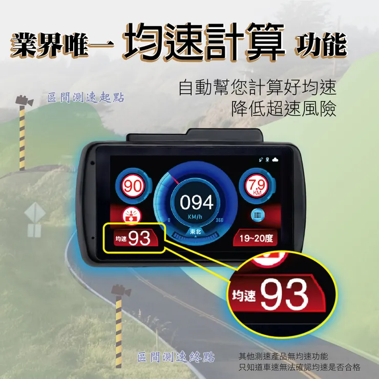 業界唯一均速計算功能