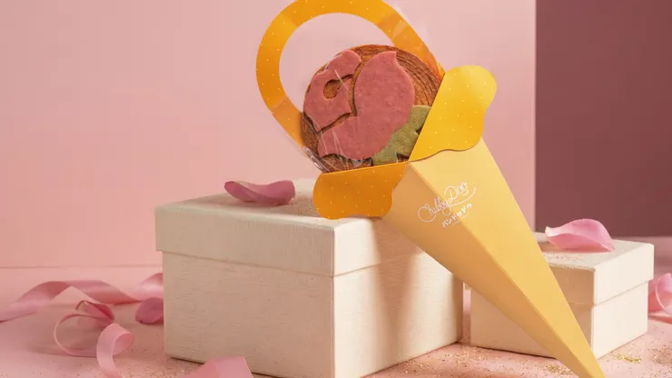 粉玫瑰花束軟餅乾千層酥