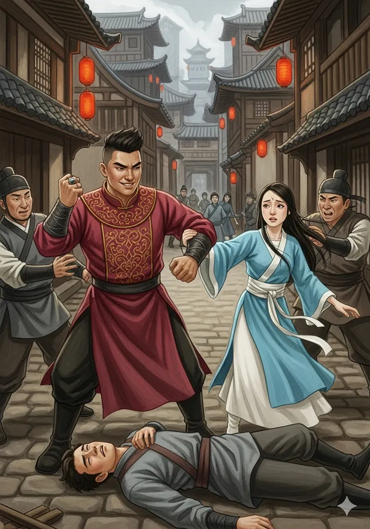 薛蟠也看上英蓮，打死馮淵，搶走她。