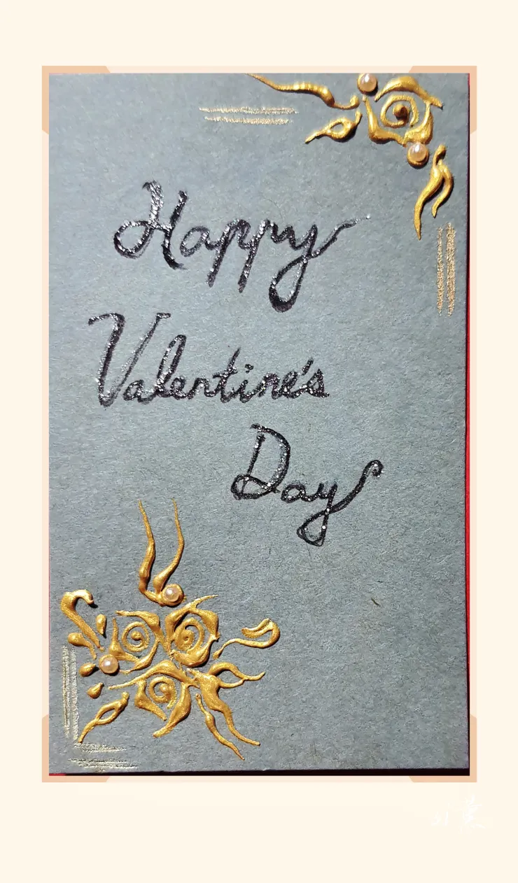 祝福的鎏金小卡