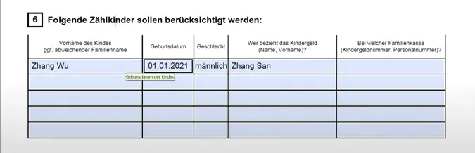 影片的2019年版本申請表格第六欄
