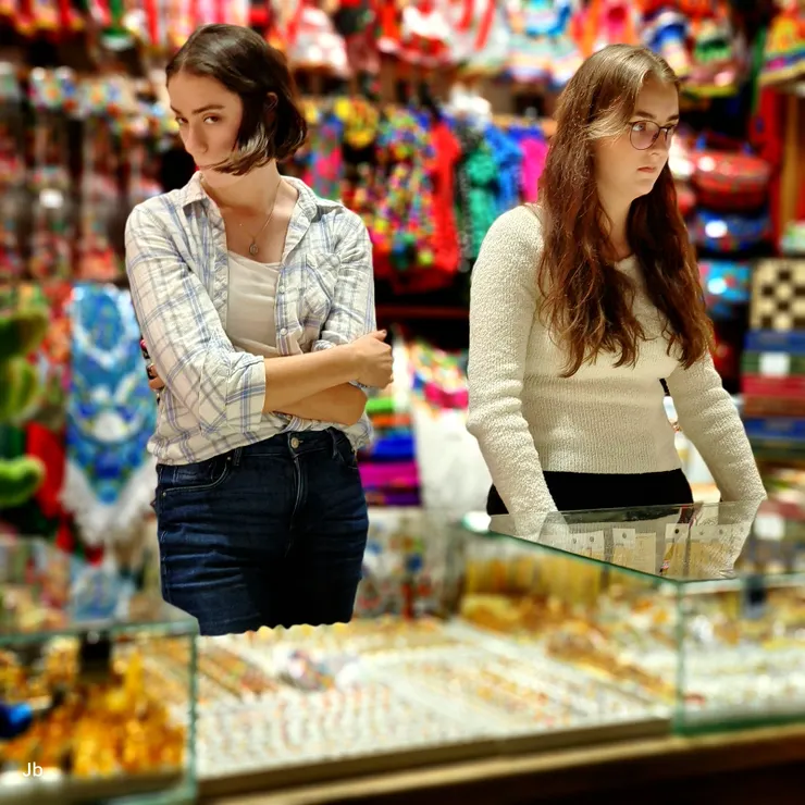 【酷酷的手工藝品攤位店員】