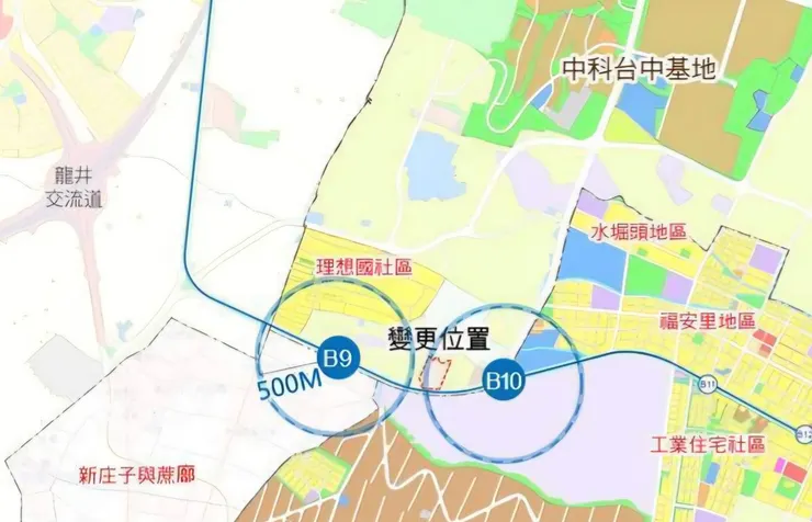 台灣好市多 Costco 台中第三店台中精機舊址 意示圖，位於東海大學對面 【紫色區域】