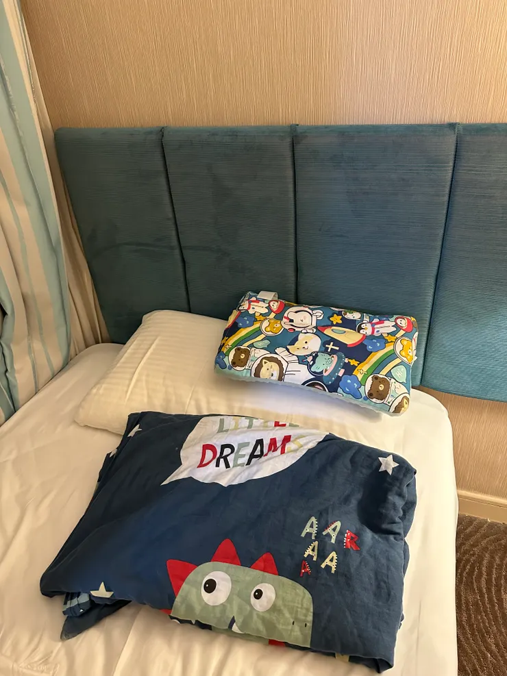 每次出門都要自備小被被,不知道到18歲,被被還好嗎