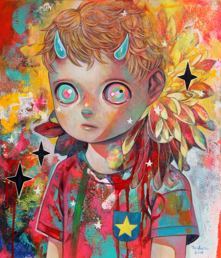 Hikari Shimoda | Tamukeru #1, 2019 | 壓克力 帆布 | 20.9" x 17.9" cm