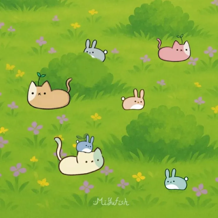 這是萌主，出自插畫家米悠魚的作品，請參考連結