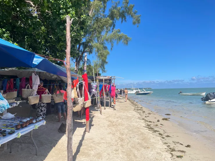 模里西斯Benitier島的海邊小店，有賣各種伴手禮