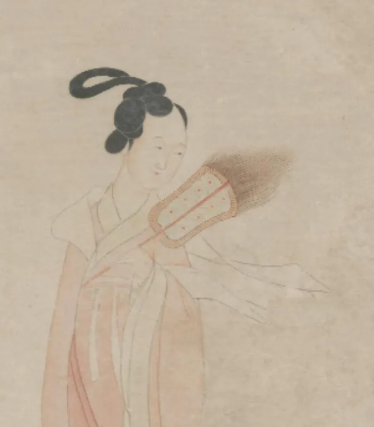 比較《湘君湘夫人》與《寒林鍾馗》,兩者對人物臉部的精細度有明顯差別