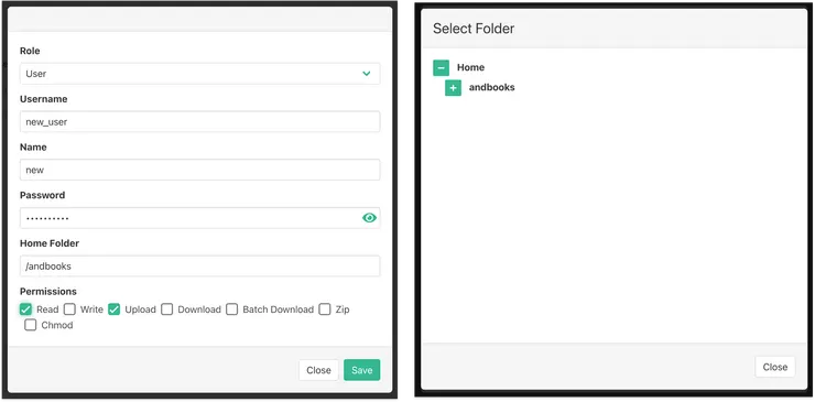 權限設定也是一應俱全。