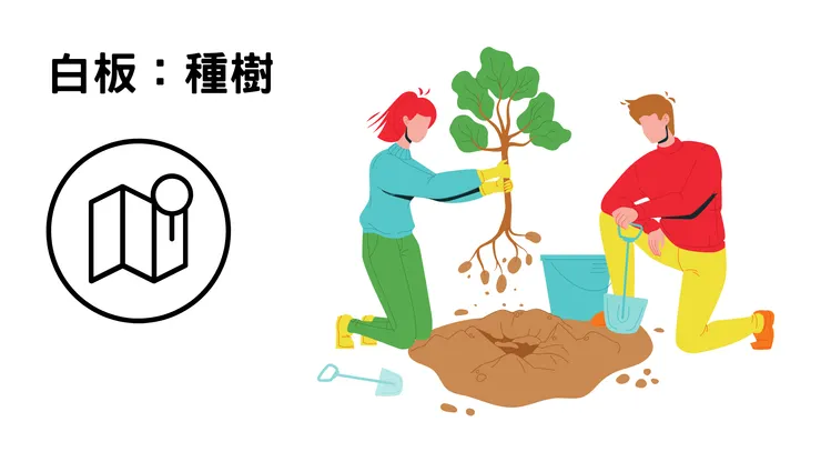 白板：種樹