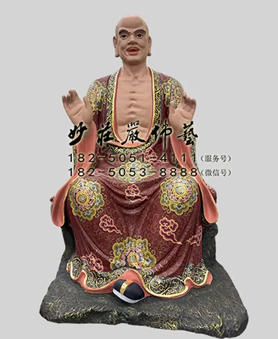 歡喜羅漢彩繪塑像