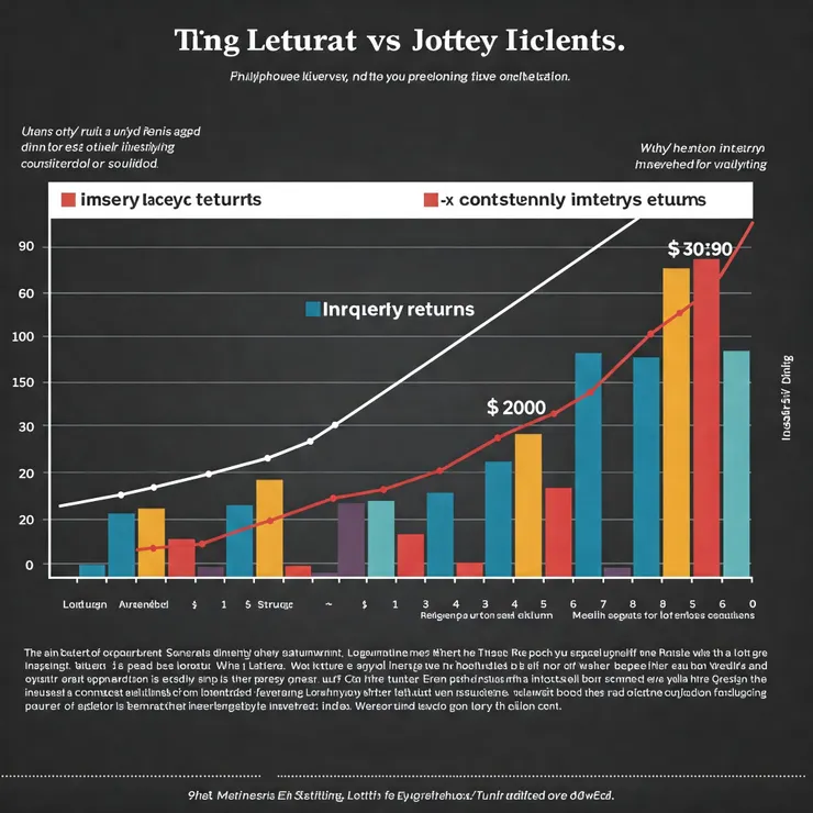 樂透 vs. 長期投資的財富對比圖