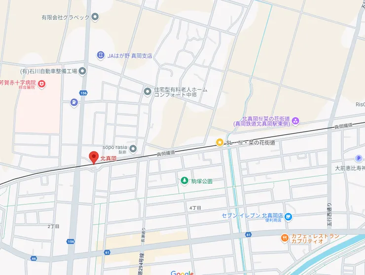 北真岡駅map