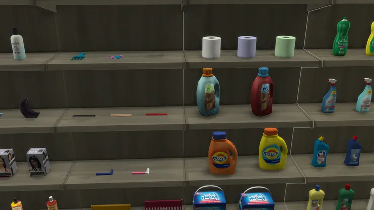 接下來的是頭髮用品,例如橡皮筋、梳子、刮毛刀。