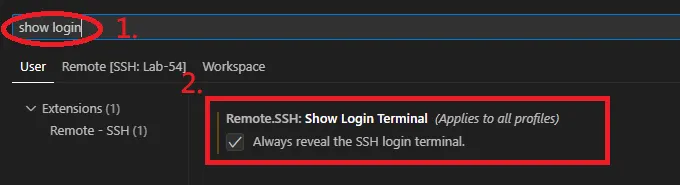 "Show login"