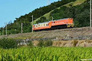 來海線一日遊的電源行李車也跟在專列後面回家
