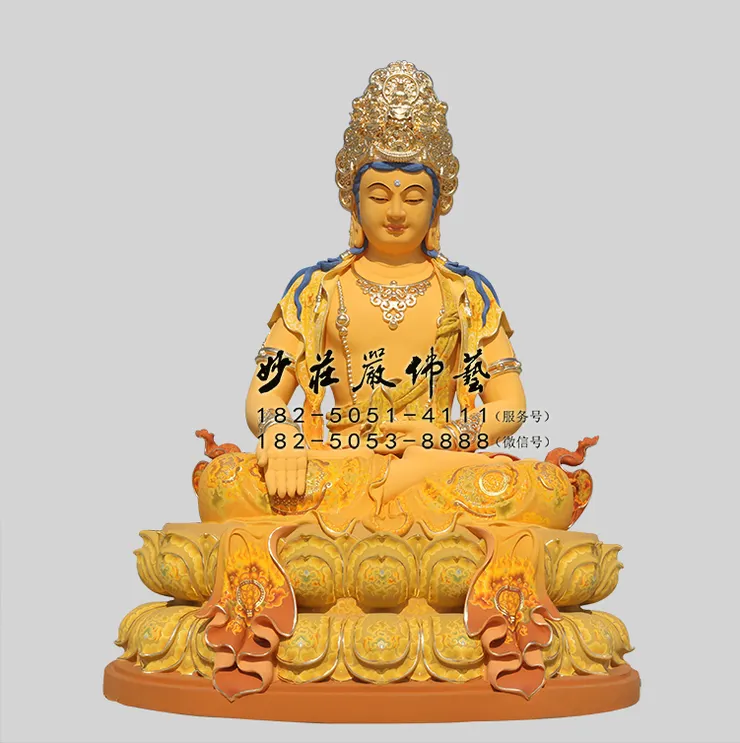 銅雕寶生佛塑像