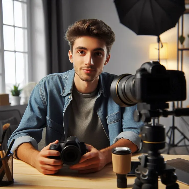 創作者正在錄製短影音